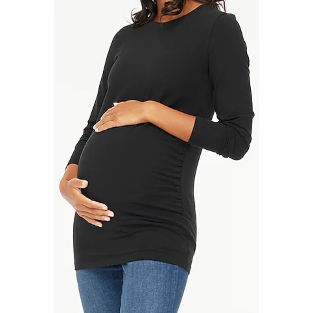 J. Crew Factory Black Long Sleeve Maternity Tee